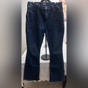 a.n.a High Rise Flare Jeans Size 14 Dark Wash Stretch Denim Women